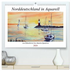 Norddeutschland in Aquarell (hochwertiger Premium Wandkalender 2024 DIN A2 quer), Kunstdruck in Hochglanz - Amarta Ignatova, Lia