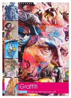 Graffiti Kunst an der frischen Luft (Wandkalender 2024 DIN A3 hoch), CALVENDO Monatskalender