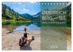 Österreich Berg und See (Tischkalender 2024 DIN A5 quer), CALVENDO Monatskalender