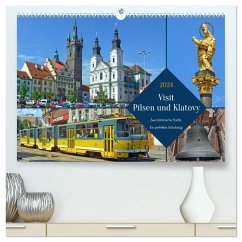 Visit Pilsen & Klatovy - Zwei böhmische Städte - Ein perfekter Urlaubstag (hochwertiger Premium Wandkalender 2024 DIN A2 quer), Kunstdruck in Hochglanz