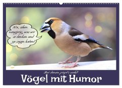 Vögel mit Humor (Wandkalender 2024 DIN A2 quer), CALVENDO Monatskalender
