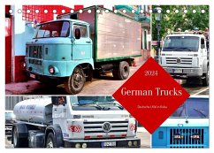 German Trucks - Deutsche LKW in Kuba (Tischkalender 2024 DIN A5 quer), CALVENDO Monatskalender - Löwis of Menar, Henning von