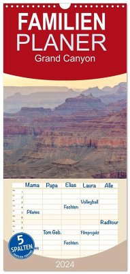 Familienplaner 2024 - Grand Canyon - Perspektiven einer außergewöhnlichen Schlucht mit 5 Spalten (Wandkalender, 21 x 45 cm) CALVENDO - Weidemann, Silke