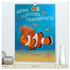 Meine lustigen Tierfeunde (hochwertiger Premium Wandkalender 2024 DIN A2 hoch), Kunstdruck in Hochglanz - Krätschmer, Marion