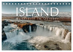 Island - Rundreise im Oktober (Tischkalender 2024 DIN A5 quer), CALVENDO Monatskalender - Schöb, Monika