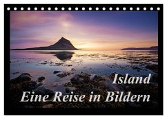Island - Eine Reise in Bildern (Tischkalender 2024 DIN A5 quer), CALVENDO Monatskalender