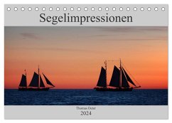 Segelimpressionen (Tischkalender 2024 DIN A5 quer), CALVENDO Monatskalender