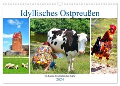 Idyllisches Ostpreußen - Im Lande der glücklichen Kühe (Wandkalender 2024 DIN A3 quer), CALVENDO Monatskalender