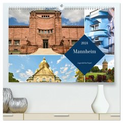 Mannheim - Jugendstil bis Popart (hochwertiger Premium Wandkalender 2024 DIN A2 quer), Kunstdruck in Hochglanz - boeTtchEr, U