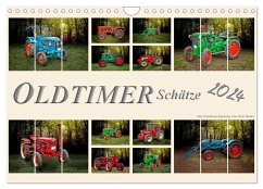 Oldtimer Schätze. Ein Traktoren-Kalender (Wandkalender 2024 DIN A4 quer), CALVENDO Monatskalender