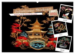 Japanische Stickerei - Hommage an die Ästhetik des Landes (Wandkalender 2024 DIN A2 quer), CALVENDO Monatskalender - Frost, Anja