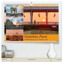 Geliebtes Paris - Ein Bilderbogen aus der Stadt der Liebe (hochwertiger Premium Wandkalender 2024 DIN A2 quer), Kunstdruck in Hochglanz - Müller, Christian
