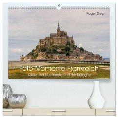 Küsten der Normandie und der Bretagne (hochwertiger Premium Wandkalender 2024 DIN A2 quer), Kunstdruck in Hochglanz