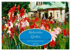Malerische Gärten - Im Stile des Impressionismus (Wandkalender 2024 DIN A2 quer), CALVENDO Monatskalender