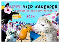 Party Tier Kalender (Wandkalender 2024 DIN A3 quer), CALVENDO Monatskalender