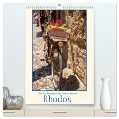 Ein Streifzug durch die Gassen der Insel Rhodos (hochwertiger Premium Wandkalender 2024 DIN A2 hoch), Kunstdruck in Hochglanz