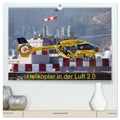 Helikopter in der Luft 2.0 (hochwertiger Premium Wandkalender 2024 DIN A2 quer), Kunstdruck in Hochglanz