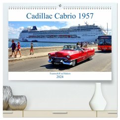 Cadillac Cabrio 1957 - Traumschiff auf Rädern (hochwertiger Premium Wandkalender 2024 DIN A2 quer), Kunstdruck in Hochglanz - Löwis of Menar, Henning von
