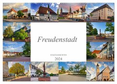 Freudenstadt Stadtansichten (Wandkalender 2024 DIN A2 quer), CALVENDO Monatskalender