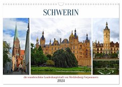 SCHWERIN, die wunderschöne Landeshauptstadt von Mecklenburg-Vorpommern (Wandkalender 2024 DIN A3 quer), CALVENDO Monatskalender - Senff, Ulrich