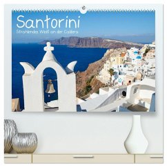Santorini - Strahlendes Weiß an der Caldera (hochwertiger Premium Wandkalender 2024 DIN A2 quer), Kunstdruck in Hochglanz