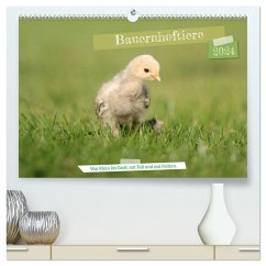Bauernhoftiere - Von Klein bis Groß, mit Fell und mit Federn. (hochwertiger Premium Wandkalender 2024 DIN A2 quer), Kunstdruck in Hochglanz
