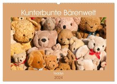 Kunterbunte Bärenwelt - Teddys (Wandkalender 2024 DIN A2 quer), CALVENDO Monatskalender - Bölts, Meike