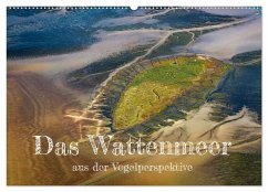 Das Wattenmeer aus der Vogelperspektive (Wandkalender 2024 DIN A2 quer), CALVENDO Monatskalender