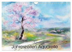 Jahreszeiten Aquarelle (Wandkalender 2024 DIN A4 quer), CALVENDO Monatskalender