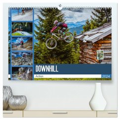 Downhill Action (hochwertiger Premium Wandkalender 2024 DIN A2 quer), Kunstdruck in Hochglanz