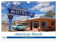 American Motels - Nostalgie mit Neon (Wandkalender 2024 DIN A4 quer), CALVENDO Monatskalender - Gro