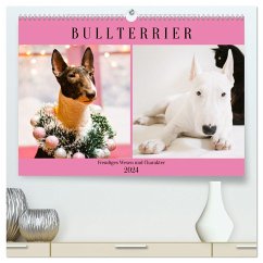 Bullterrier. Freudiges Wesen und Charakter (hochwertiger Premium Wandkalender 2024 DIN A2 quer), Kunstdruck in Hochglanz