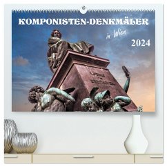 Komponisten-Denkmäler in Wien (hochwertiger Premium Wandkalender 2024 DIN A2 quer), Kunstdruck in Hochglanz