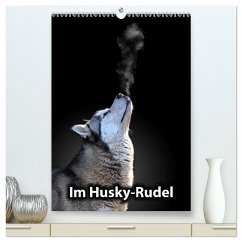 Im Husky-Rudel (hochwertiger Premium Wandkalender 2024 DIN A2 hoch), Kunstdruck in Hochglanz