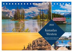 Kanadas Westen - Abenteuer mit dem Wohnmobil - British Columbia & Alberta (Tischkalender 2024 DIN A5 quer), CALVENDO Monatskalender