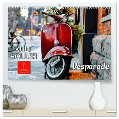 Kult Roller - Vesparade (hochwertiger Premium Wandkalender 2024 DIN A2 quer), Kunstdruck in Hochglanz