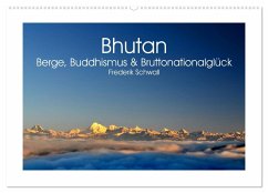 Bhutan ¿ Berge, Buddhismus & Bruttonationalglück (Wandkalender 2024 DIN A2 quer), CALVENDO Monatskalender