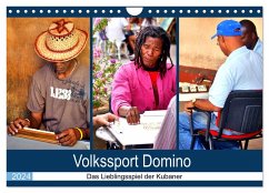 Volkssport Domino - Das Lieblingsspiel der Kubaner (Wandkalender 2024 DIN A4 quer), CALVENDO Monatskalender - Löwis of Menar, Henning von