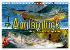 Anglerglück - den Fisch am Haken (Tischkalender 2024 DIN A5 quer), CALVENDO Monatskalender