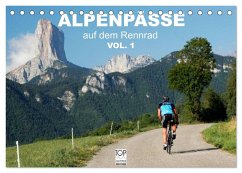 Alpenpässe auf dem Rennrad Vol. 1 (Tischkalender 2024 DIN A5 quer), CALVENDO Monatskalender - Rotter, Matthias