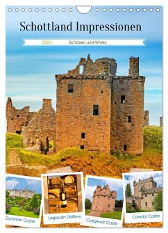 Schottland Impressionen - Schlösser und Whisky (Wandkalender 2024 DIN A4 hoch), CALVENDO Monatskalender