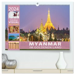 MYANMAR - Im goldenen Land (hochwertiger Premium Wandkalender 2024 DIN A2 quer), Kunstdruck in Hochglanz