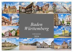 Baden-Württemberg Stadtansichten (Wandkalender 2024 DIN A2 quer), CALVENDO Monatskalender