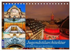 Jugendstilarchitektur - ein Bilderbogen quer durch Europa (Tischkalender 2024 DIN A5 quer), CALVENDO Monatskalender