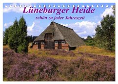 Lüneburger Heide - schön zu jeder Jahreszeit (Tischkalender 2024 DIN A5 quer), CALVENDO Monatskalender