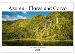 Azoren Landschaften - Flores und Corvo (Wandkalender 2024 DIN A3 quer), CALVENDO Monatskalender