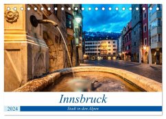 Innsbruck - Stadt in den Alpen (Tischkalender 2024 DIN A5 quer), CALVENDO Monatskalender
