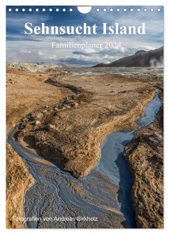 Sehnsucht Island Familienplaner 2024 (Wandkalender 2024 DIN A4 hoch), CALVENDO Monatskalender