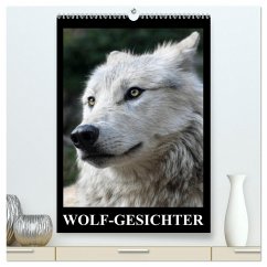 Wolf-Gesichter (hochwertiger Premium Wandkalender 2024 DIN A2 hoch), Kunstdruck in Hochglanz - Stanzer, Elisabeth