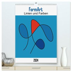 FormArt - Linien und Farben (hochwertiger Premium Wandkalender 2024 DIN A2 hoch), Kunstdruck in Hochglanz